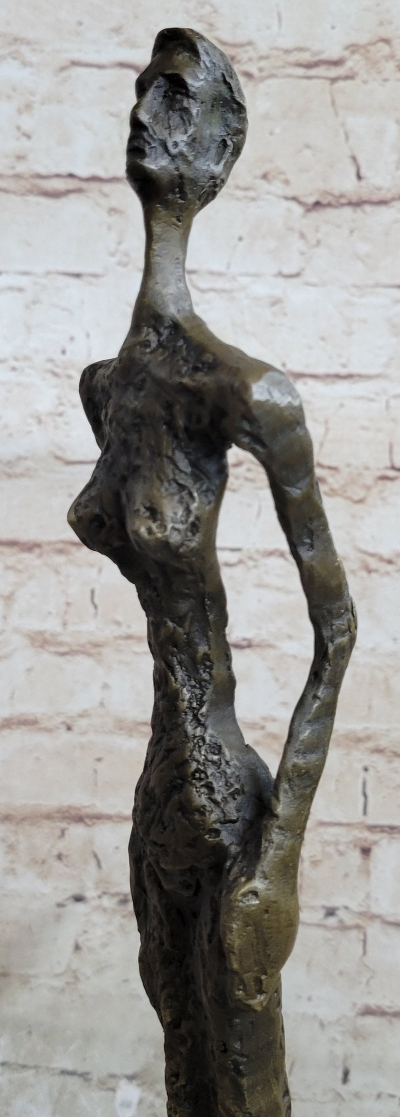 WOMAN OF VENICE IV after Giacometti Bronze Statue Sculpture Modern Art 17" x 5"