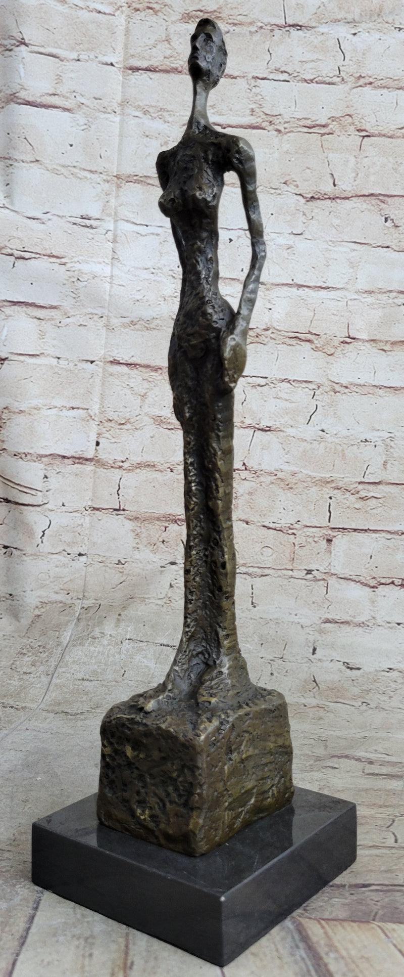 WOMAN OF VENICE IV after Giacometti Bronze Statue Sculpture Modern Art 17" x 5"