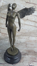 Abstract Winged Angel Nude Female Figure Bronze Sculpture Statue Original Vitaleh