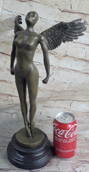 Abstract Winged Angel Nude Female Figure Bronze Sculpture Statue Original Vitaleh