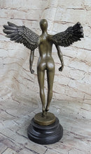 Abstract Winged Angel Nude Female Figure Bronze Sculpture Statue Original Vitaleh