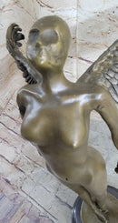 Abstract Winged Angel Nude Female Figure Bronze Sculpture Statue Original Vitaleh
