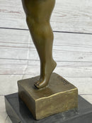 Fernando Botero Nude Girl Kicking Bronze Metal Statue Sculpture Modern Art 17" x 11"