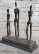 Three Standing Men Surrealist Figures Bronze Art Sculpture Statue after Alberto Giacometti