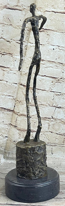 Homme qui chavire Stick Figure Man Bronze Statue Sculpture after Alberto Giacometti