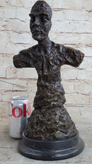 Bust of Diego Surreal Male Sculpture Bronze Statue by Alberto Giacometti 15" x 7"