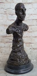 Bust of Diego Surreal Male Sculpture Bronze Statue by Alberto Giacometti 15" x 7"