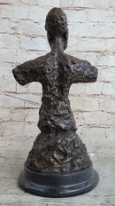 Bust of Diego Surreal Male Sculpture Bronze Statue by Alberto Giacometti 15" x 7"
