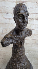 Bust of Diego Surreal Male Sculpture Bronze Statue by Alberto Giacometti 15" x 7"