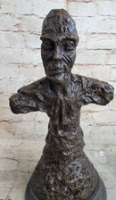 Bust of Diego Surreal Male Sculpture Bronze Statue by Alberto Giacometti 15" x 7"