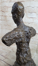 Bust of Diego Surreal Male Sculpture Bronze Statue by Alberto Giacometti 15" x 7"