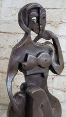Hand Made Modern Abstract Female Bronze Statue Sculpture Tribute To Picasso Decor