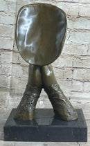 Praying Floating Face Bronze Metal Sculpture Statue Surrealism Dali Decor