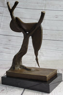 The Persistence of Memory Melting Clock by Salvador Dali Bronze Statue Sculpture 12" x 8"