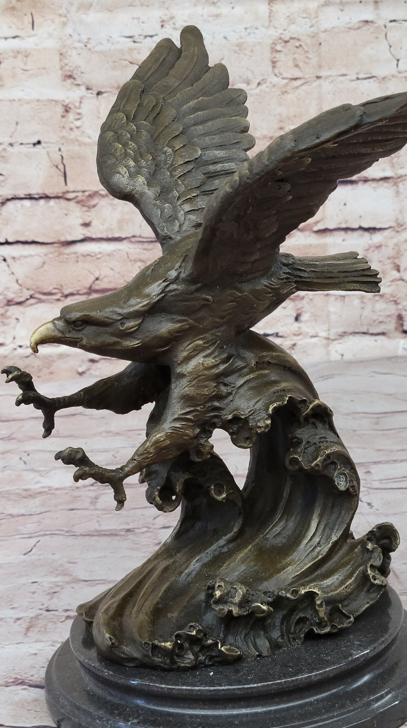 BRONZE Eagle Hawk Falcon Osprey Garden Park Zoo Statue Sculpture Figure