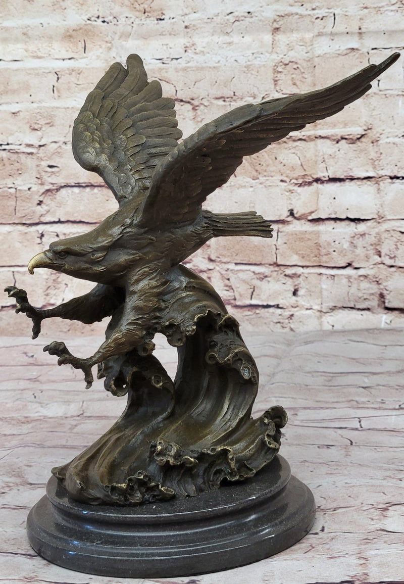 BRONZE Eagle Hawk Falcon Osprey Garden Park Zoo Statue Sculpture Figure