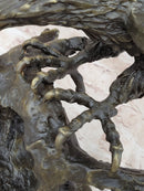 BRONZE Eagle Hawk Falcon Osprey Garden Park Zoo Statue Marble Base Figure Decor