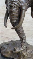Elephant Head Bust Bronze Sculpture Statue Figure Original Signed Wildlife Art by Milo