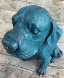 Bobble Head Style Labrador Retriever Puppy Dog Bronze Metal Figure Statue Art