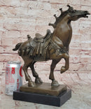 Chinese Tang Horse Bronze Sculpture Museum Quality Figurine Figure Decor 14" x 14"
