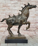 Chinese Tang Horse Bronze Sculpture Museum Quality Figurine Figure Decor 14" x 14"