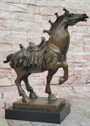 Chinese Tang Horse Bronze Sculpture Museum Quality Figurine Figure Decor 14" x 14"