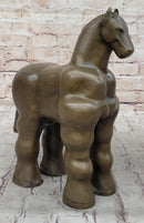 Modern Art Trojan Horse Bronze Statue Sculpture after Botero Boterismo 10" x 10"