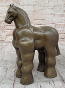 Modern Art Trojan Horse Bronze Statue Sculpture after Botero Boterismo 10" x 10"