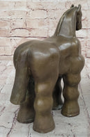 Modern Art Trojan Horse Bronze Statue Sculpture after Botero Boterismo 10" x 10"