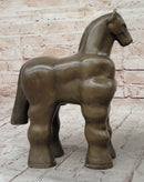 Modern Art Trojan Horse Bronze Statue Sculpture after Botero Boterismo 10" x 10"