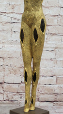 Dourga by Dimitri Chiparus - Art Deco Bronze Dancer Female Figure Gold Patina on Marble Base