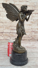 Winged Fairy Angel Fantasy Nymph Girl Bronze Sculpture Statue Original Art by Milo