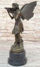 Winged Fairy Angel Fantasy Nymph Girl Bronze Sculpture Statue Original Art by Milo