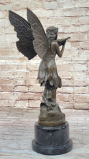 Winged Fairy Angel Fantasy Nymph Girl Bronze Sculpture Statue Original Art by Milo