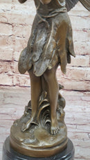 Winged Fairy Angel Fantasy Nymph Girl Bronze Sculpture Statue Original Art by Milo