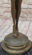 Descending Night Bronze Statue Sculpture by A. Weinman Nude Angel Figure 24" x 18"