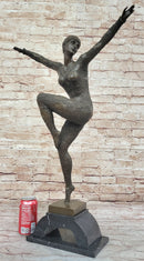 Hot Cast Bronze Chiparus Art Deco Starfish Dancer Girl on Marble Base