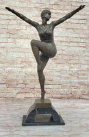 Hot Cast Bronze Chiparus Art Deco Starfish Dancer Girl on Marble Base