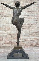 Hot Cast Bronze Chiparus Art Deco Starfish Dancer Girl on Marble Base