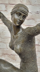 Hot Cast Bronze Chiparus Art Deco Starfish Dancer Girl on Marble Base