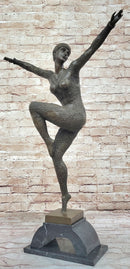 Hot Cast Bronze Chiparus Art Deco Starfish Dancer Girl on Marble Base