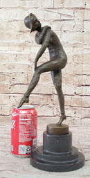 DANCER BY D.H. CHIPARUS BRONZE SCULPTURE ART NOUVEAU FIGURE HOME DECOR