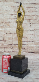 Art Deco Bronze Chiparus Starfish Dancer Etoile La Mer Statue Sculpture Figure Gold 19" x 5"