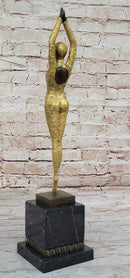 Art Deco Bronze Chiparus Starfish Dancer Etoile La Mer Statue Sculpture Figure Gold 19" x 5"