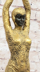 Art Deco Bronze Chiparus Starfish Dancer Etoile La Mer Statue Sculpture Figure Gold 19" x 5"
