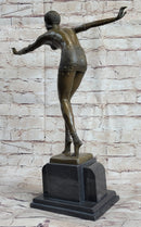 Phoenician Dancer Art Deco Bronze Statue Sculpture after D.H. Chiparus 19" x 14"