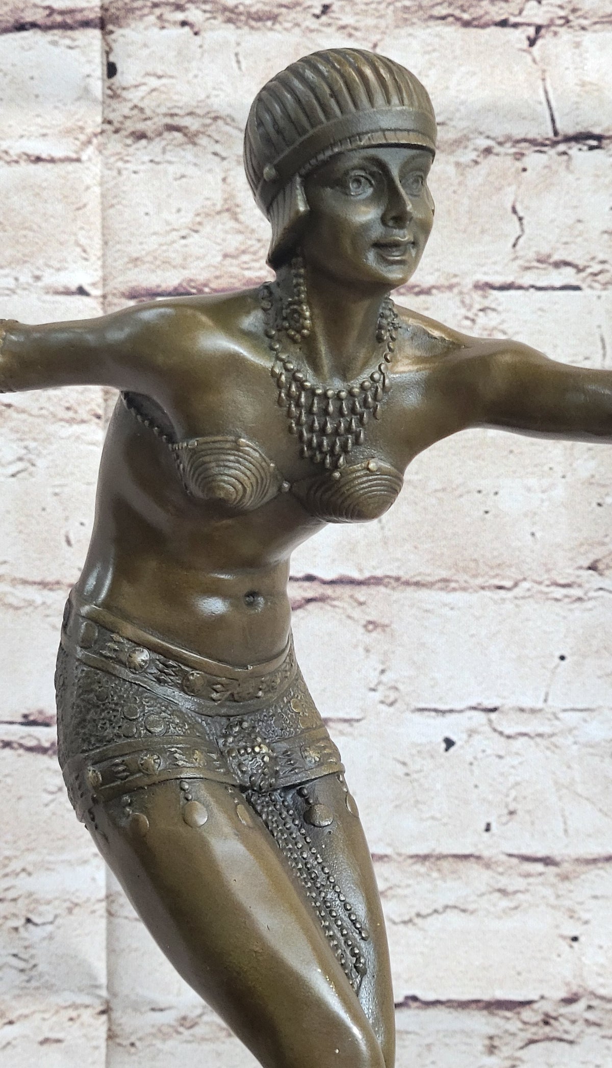 Phoenician Dancer Art Deco Bronze Statue Sculpture after D.H. Chiparus