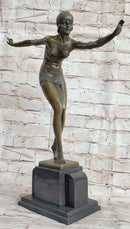 Phoenician Dancer Art Deco Bronze Statue Sculpture after D.H. Chiparus 19" x 14"