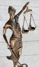 Bronze Blind Lady of Justice Scales Law Lawyer Attorney Office Statue Figurine