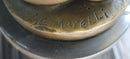 Nude Girl Seated on Pillar Holding Bird Pigeon Carrier Gennarelli Bronze Statue Sculpture
